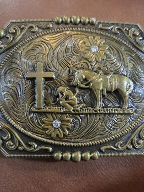 Mens Belt Buckle Horse & Cross Country Western Rodeo Equestrian
